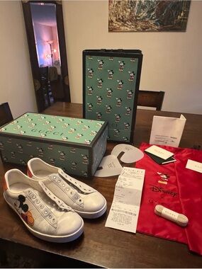 Authentic Gucci x Disney Mickey Mouse Sneakers
